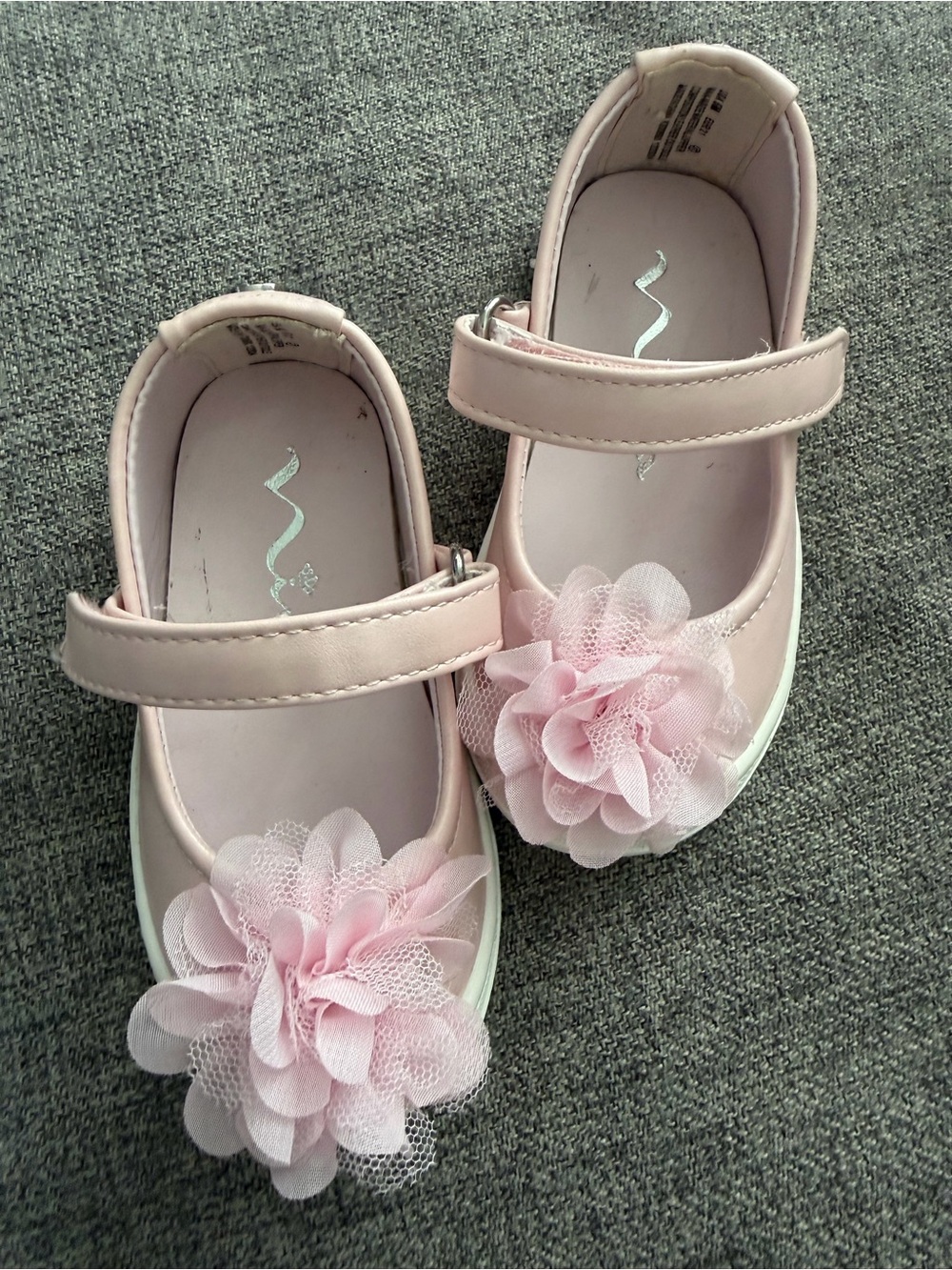 Nina Shoes Pink soft Floral Mary Jane Dress Shoes Size 5m Like New